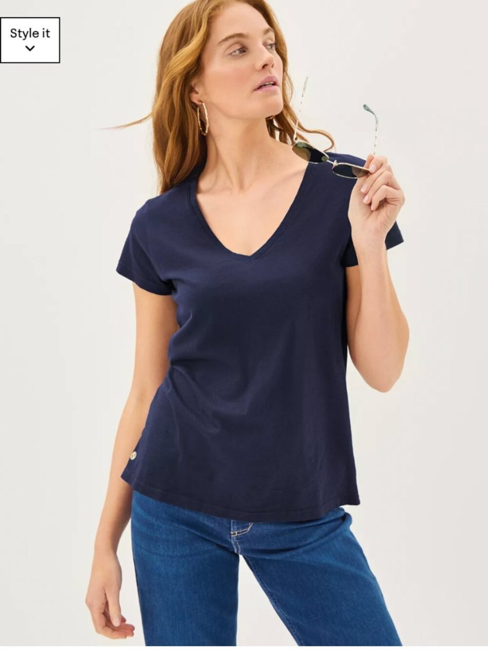 Lilly Pulitzer Meredith Tee True Navy XXS